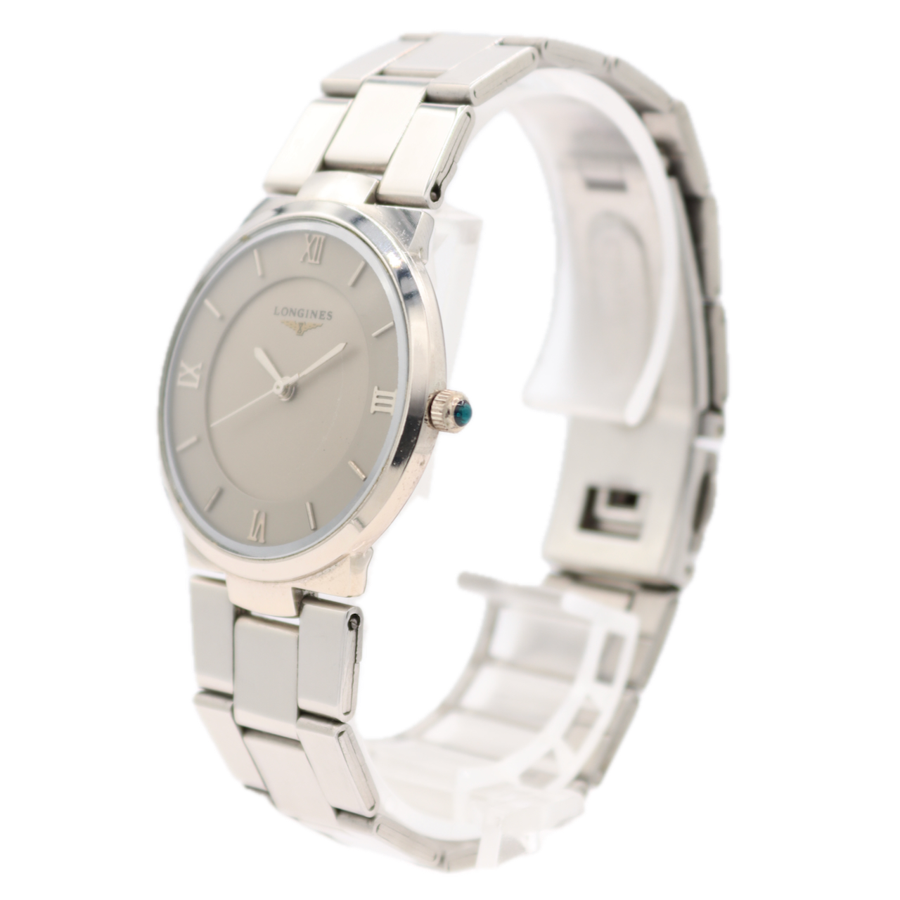 Vintage 33mm Longines 7762102 Extra-Thin Men's Quartz Wristwatch Swiss Steel