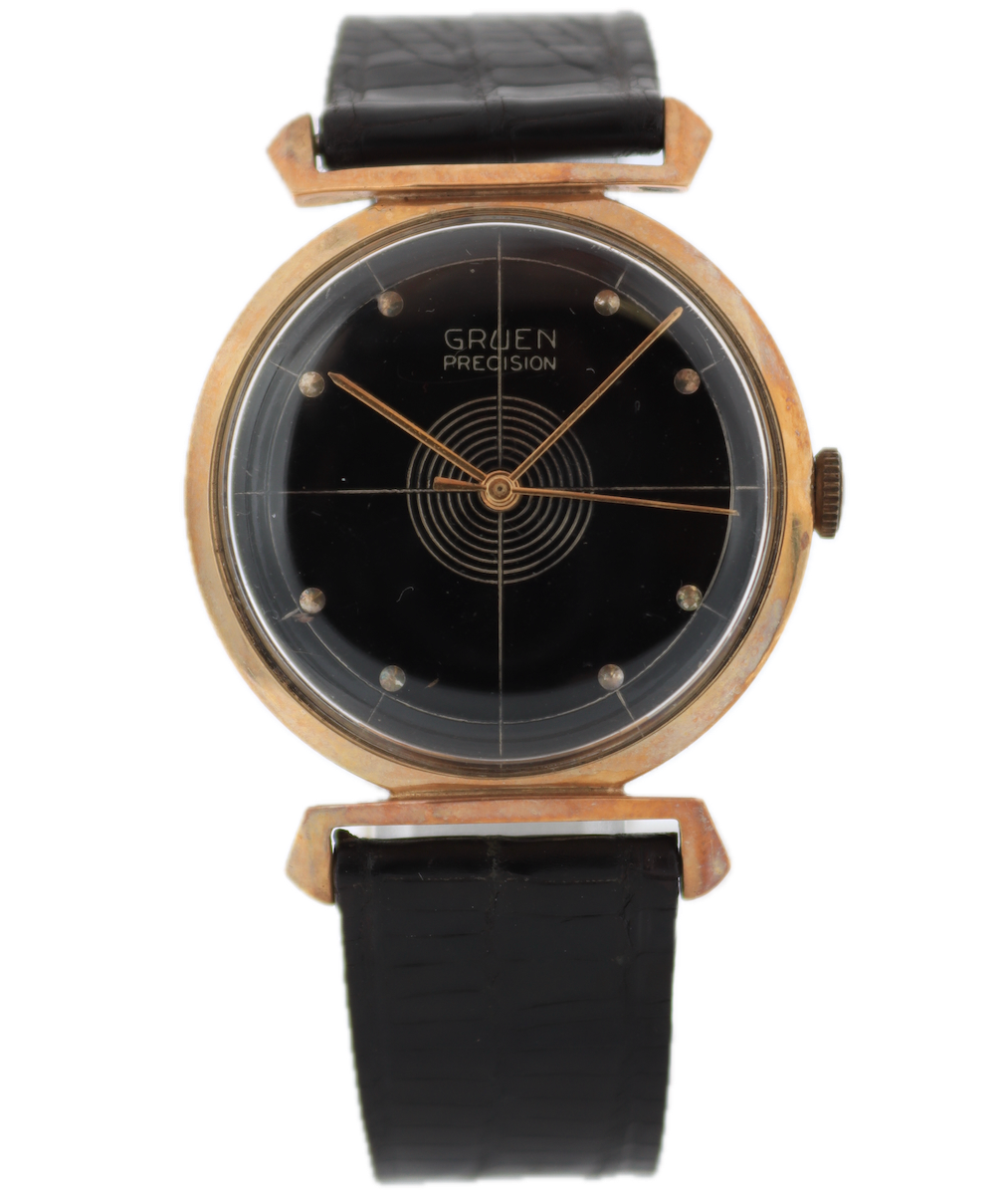 Vintage Gruen 422-SS-028 Crosshair Precision Men's Mechanical Wristwatch 10k GF