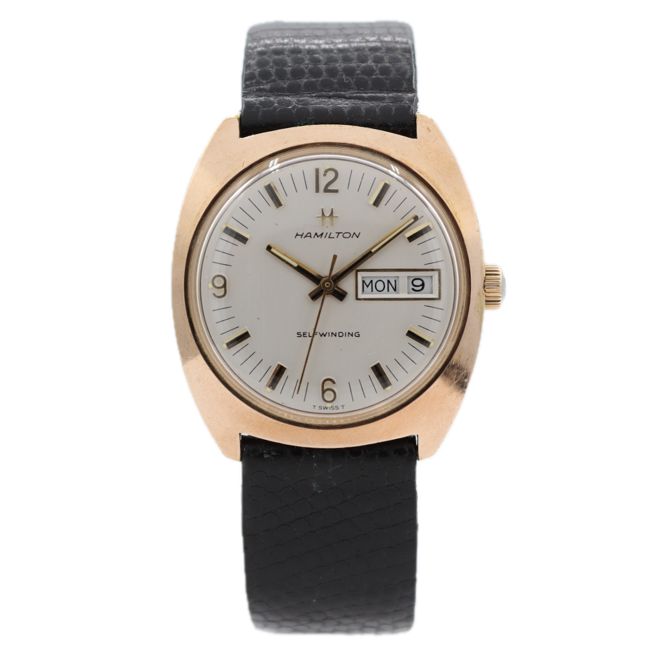 Vintage Hamilton 837.023-14 Day Date Men's Automatic Wristwatch 837 Gold Tone