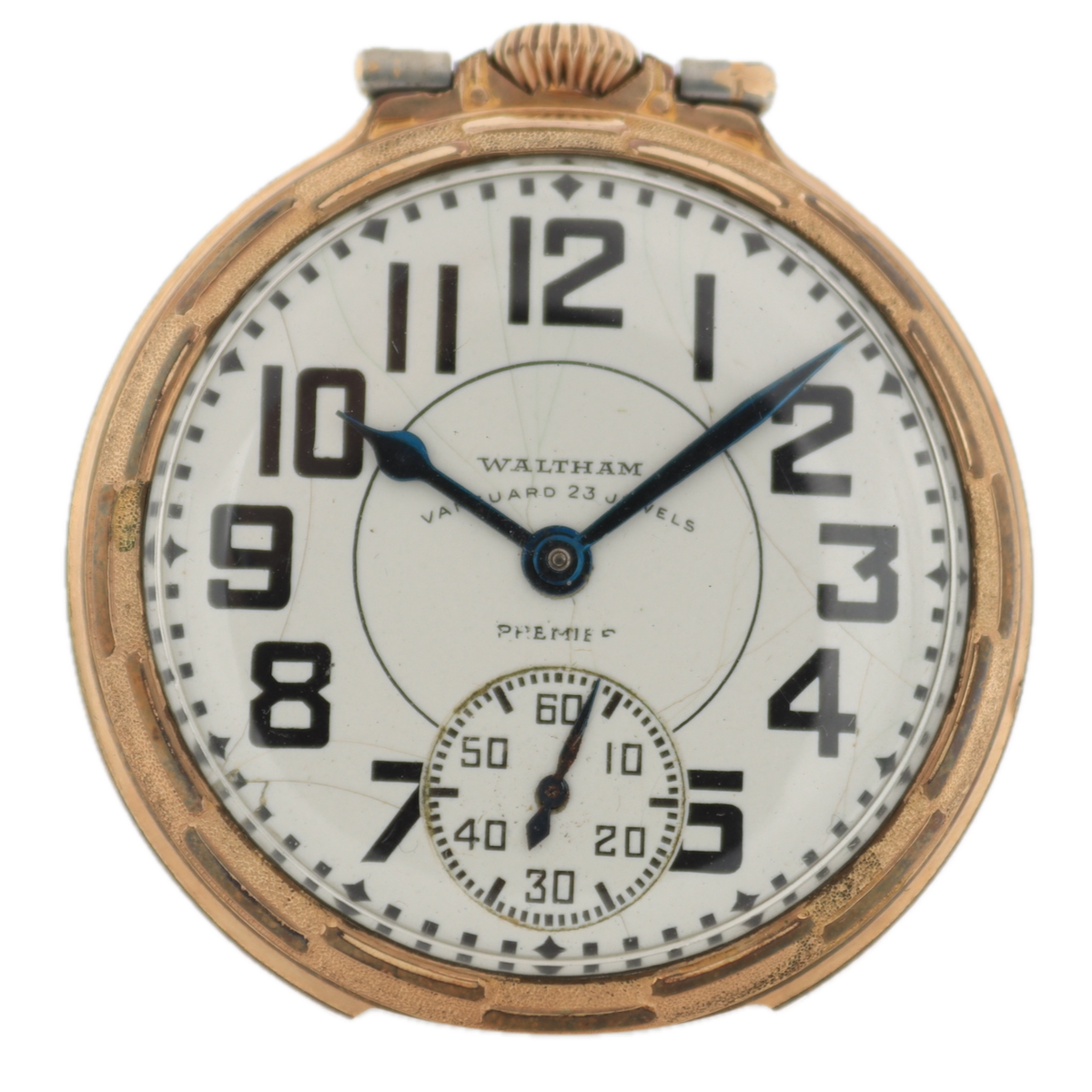 Vintage 16s 1937 Waltham Vanguard 23 Jewel Railroad Pocket Watch 1623 10 YR GF