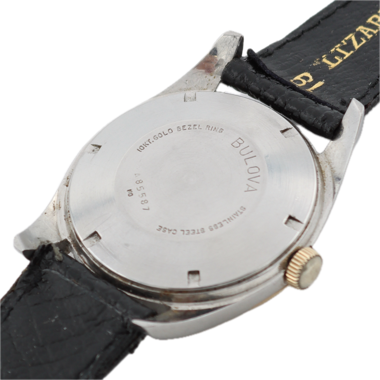 Vintage Bulova N-2892 Oceanographer Men's Automatic Wristwatch 10K Gold Bezel