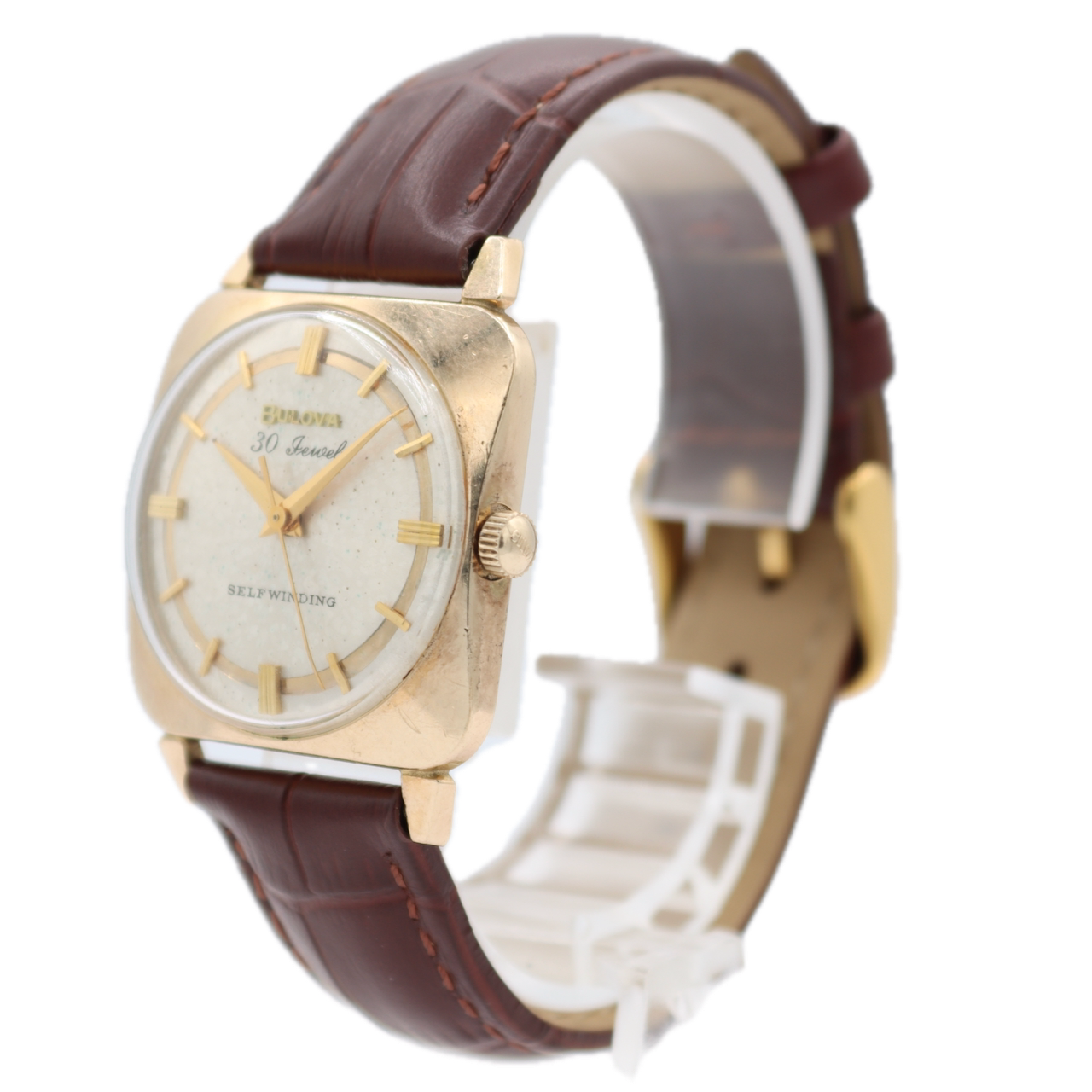 Vintage 28.5mm 1964 Bulova Bulova 30 UW 30J Men's Mechanical Wristwatch 10k RGP