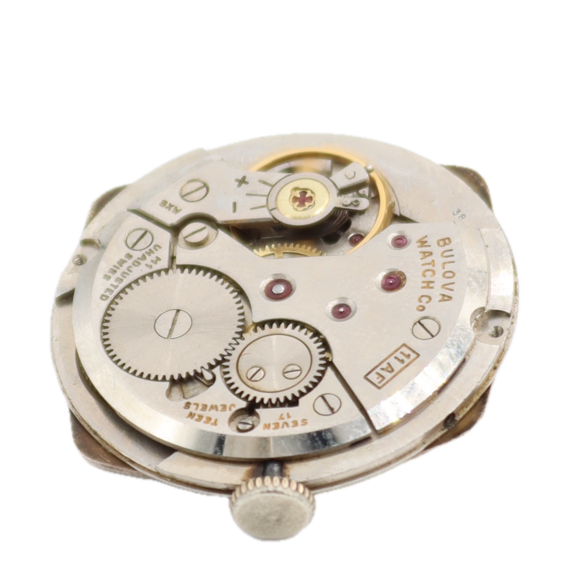 Vintage 27.5mm Bulova Men's Mechanical Wristwatch 11 AF Swiss Steel & 10k RGP