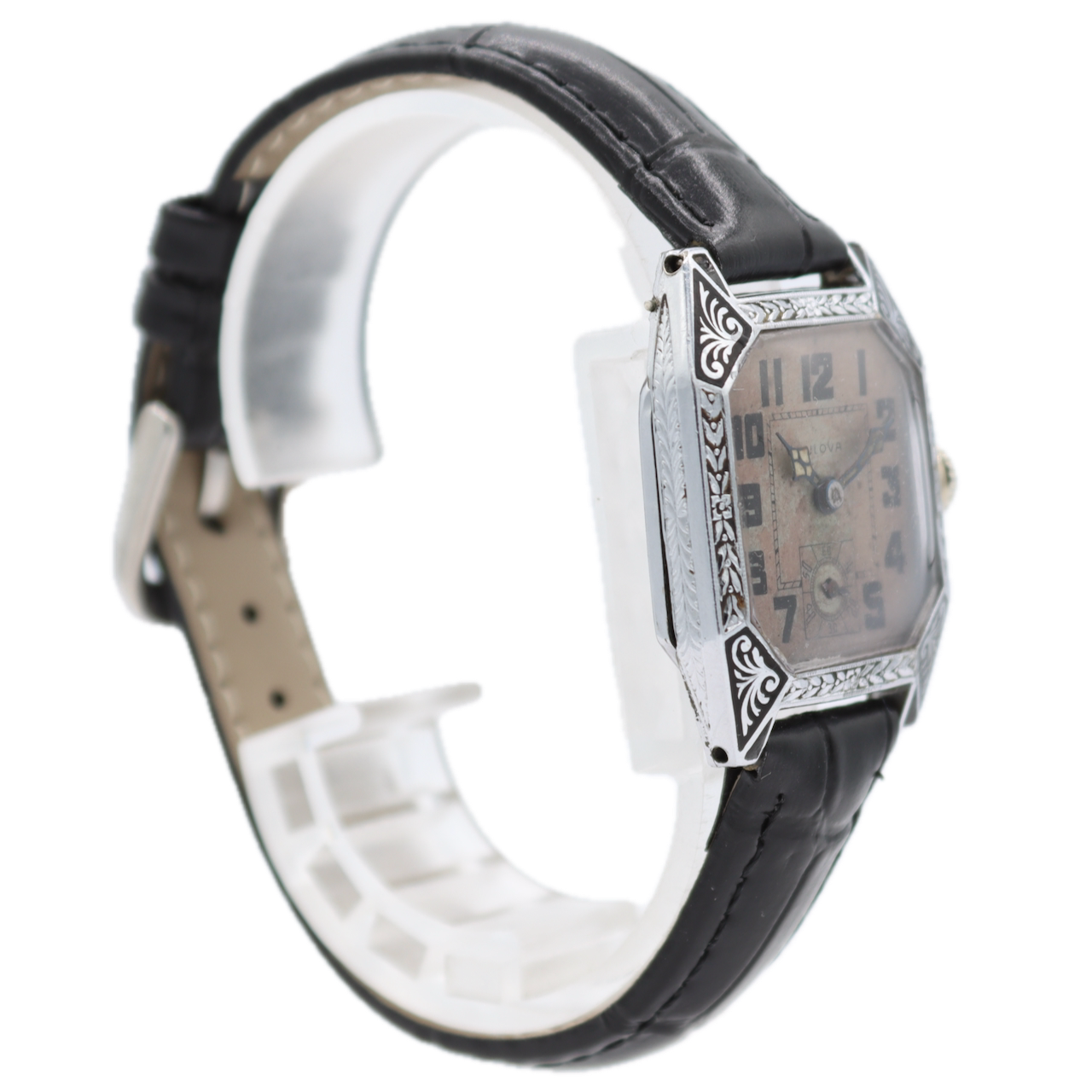 Antique 1928 Bulova Lone Eagle 17 Jewel Men's Mechanical Wristwatch 9AT 14k GF