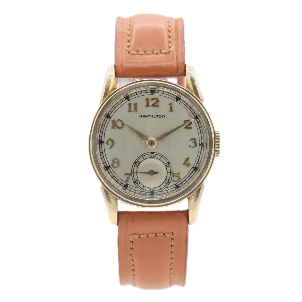 Vintage 28mm Hamilton Endicott Men's Mechanical Wristwatch 987F 10k GF Running