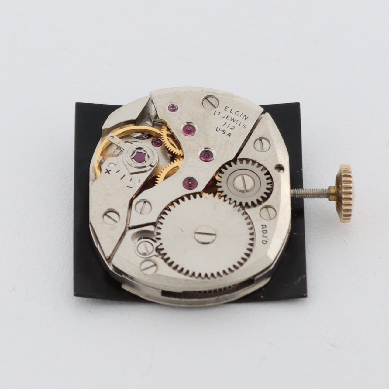 Vintage 1958 Elgin 9501 Huron 17J Men's Mechanical Wristwatch 712 USA 10k RGP