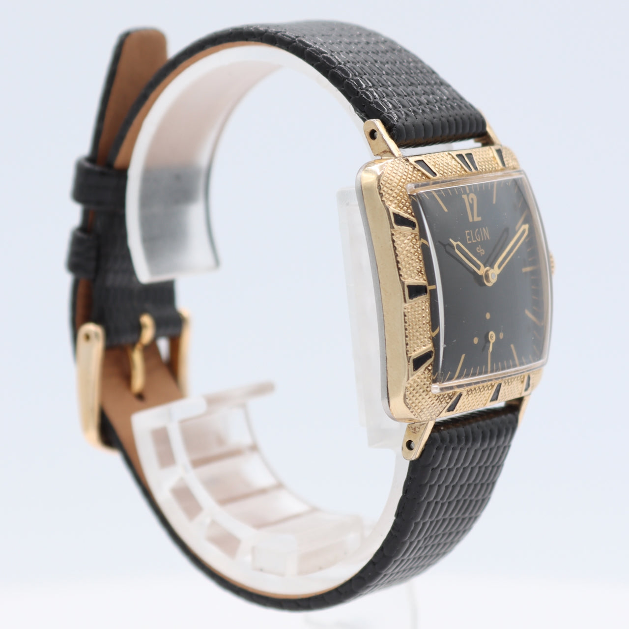 Vintage 1958 Elgin 9501 Huron 17J Men's Mechanical Wristwatch 712 USA 10k RGP