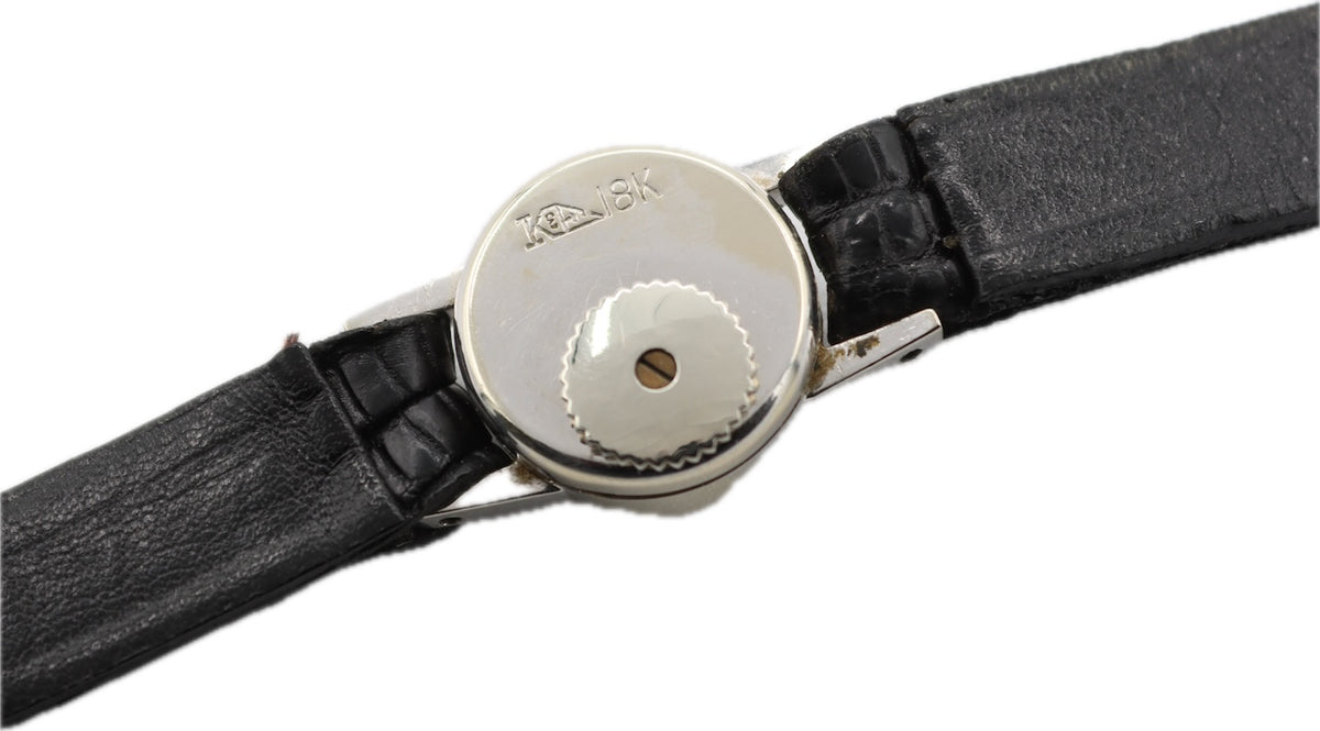 Vintage 13mm Longines Petite Back Wind Ladies Mechanical Wristwatch 18k Gold