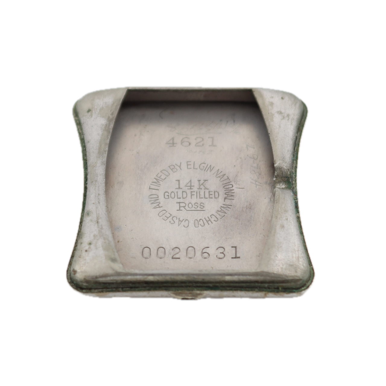 Vintage 25mm 1951 Lord Elgin 4621H Men's Mechanical Wristwatch 670 USA 14k WGF