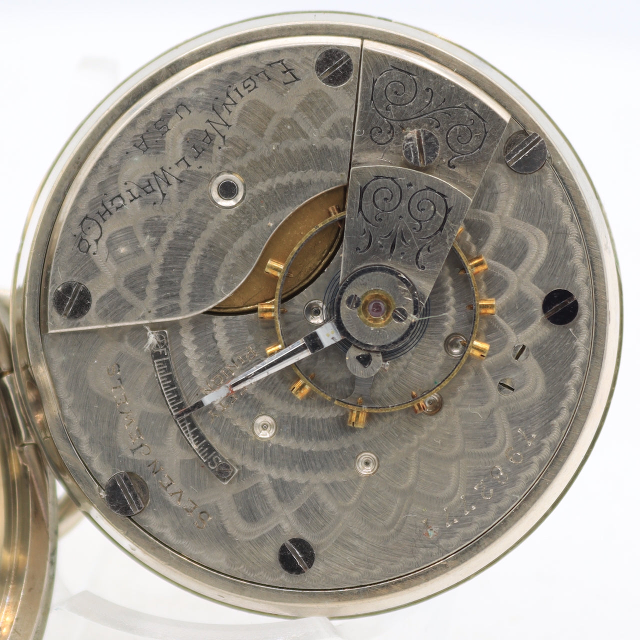 Antique 18 Size Elgin 7J Mechanical Hunter Pocket Watch 207 Nickel Running