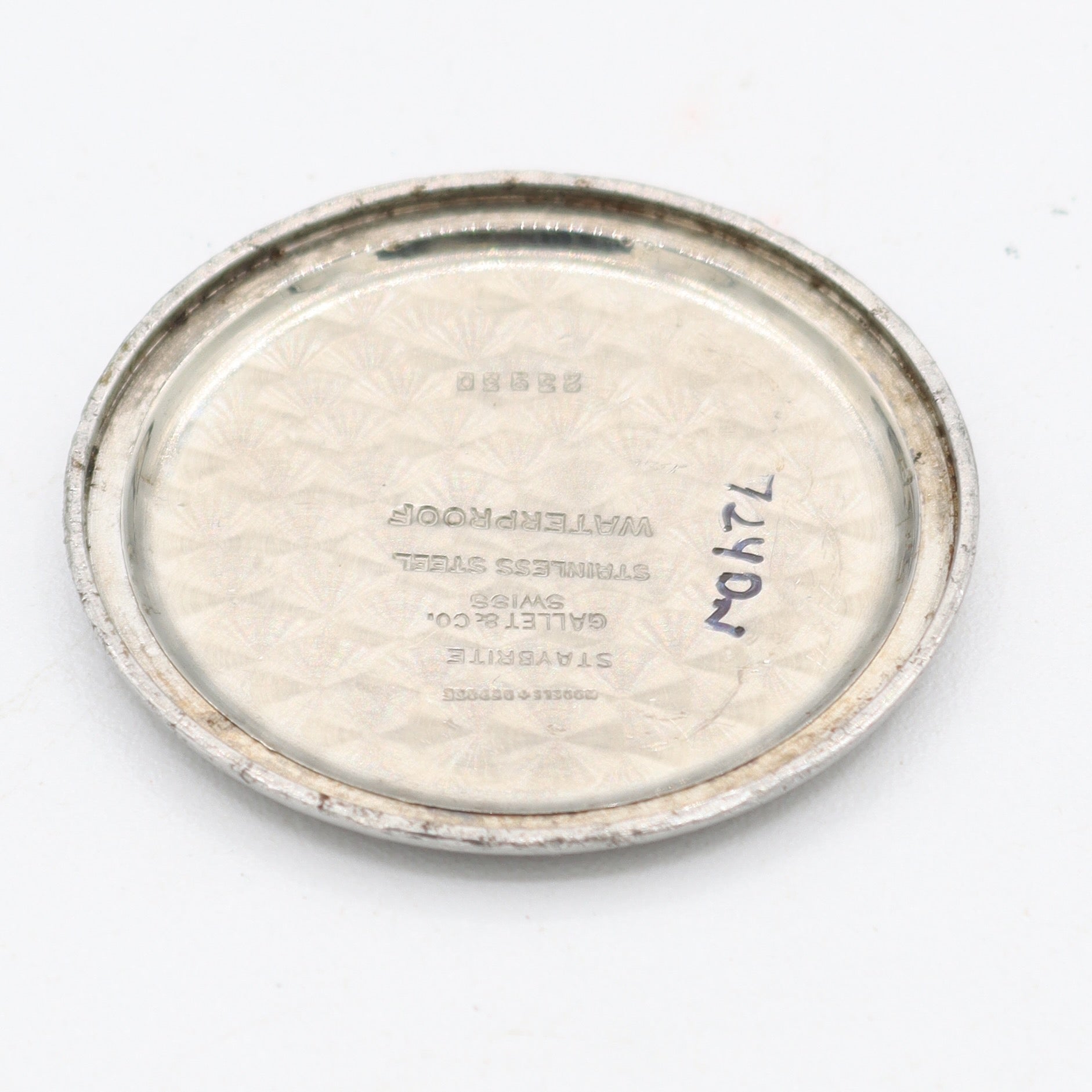 Vintage 38mm Gallet Chronograph Men's Mechanical Wristwatch Valjoux 71 Steel