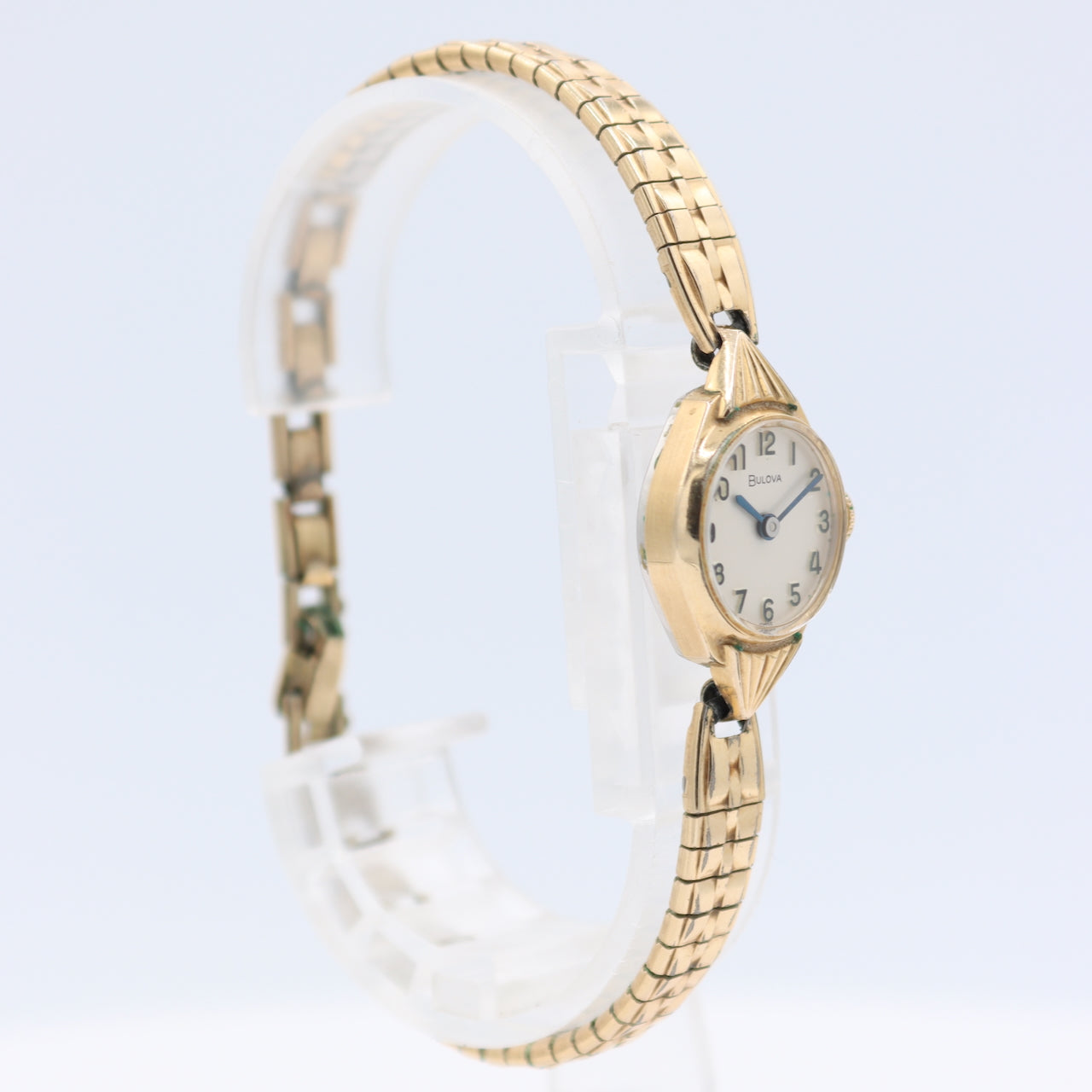 Vintage 16.5mm 1971 Bulova 2497 Ladies Mechanical Wristwatch 6 CL Swiss 10k RGP