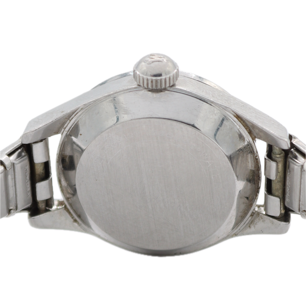 Vintage 23mm Wyler Sunburst Red Pointer Ladies Mechanical Wristwatch Swiss Steel