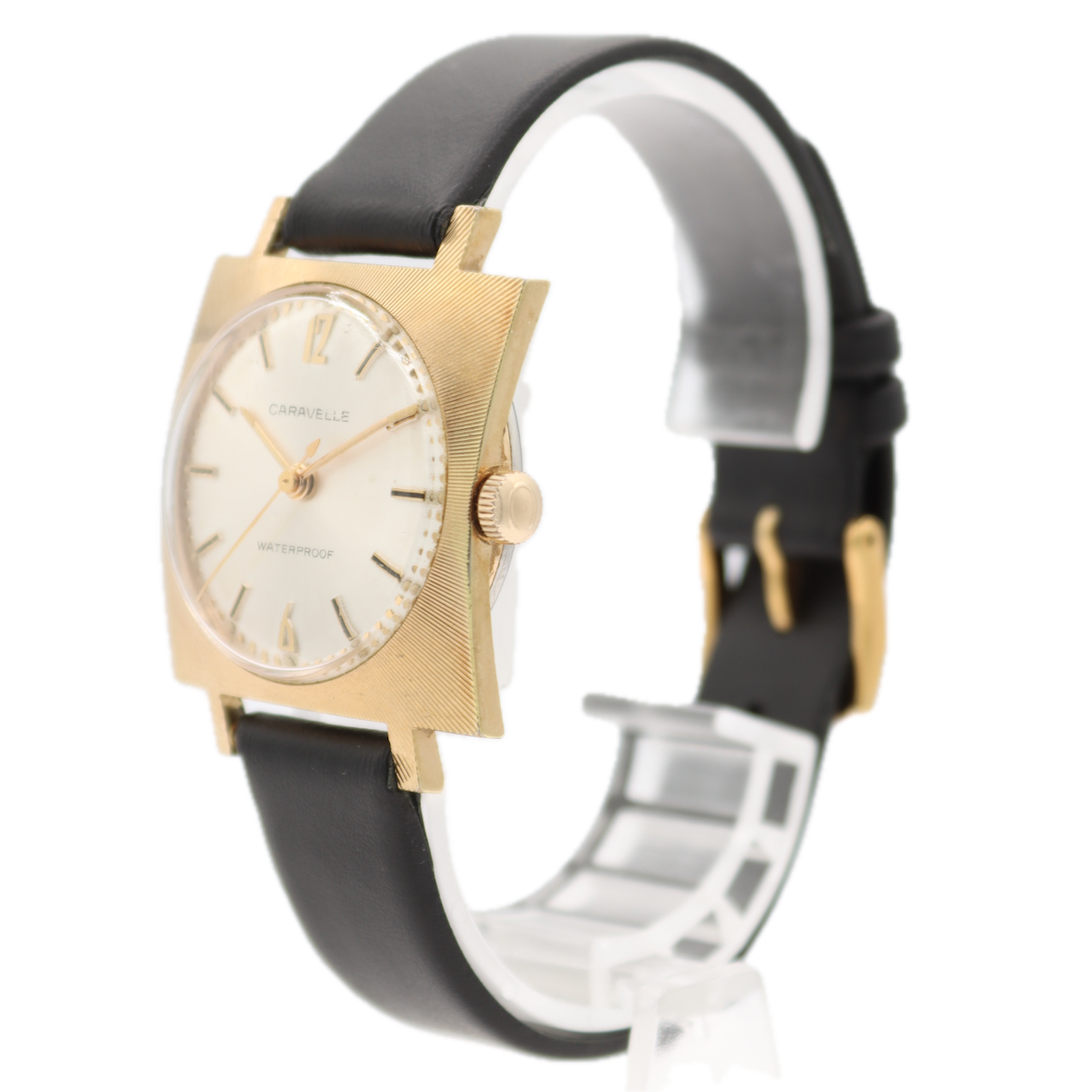 Vintage 30mm 1967 Caravelle Men's Mechanical Wristwatch Swiss Stainless Steel