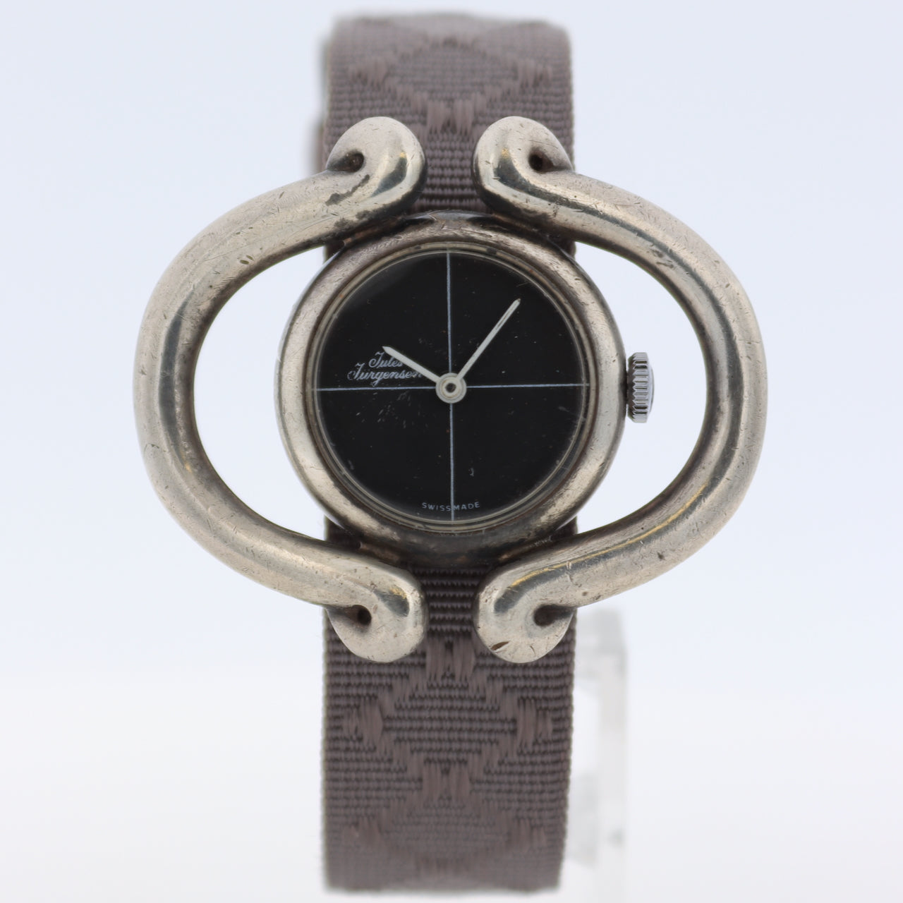 Vintage Jules Jurgensen Ladies Mechanical Wristwatch Swiss Sterling Silver