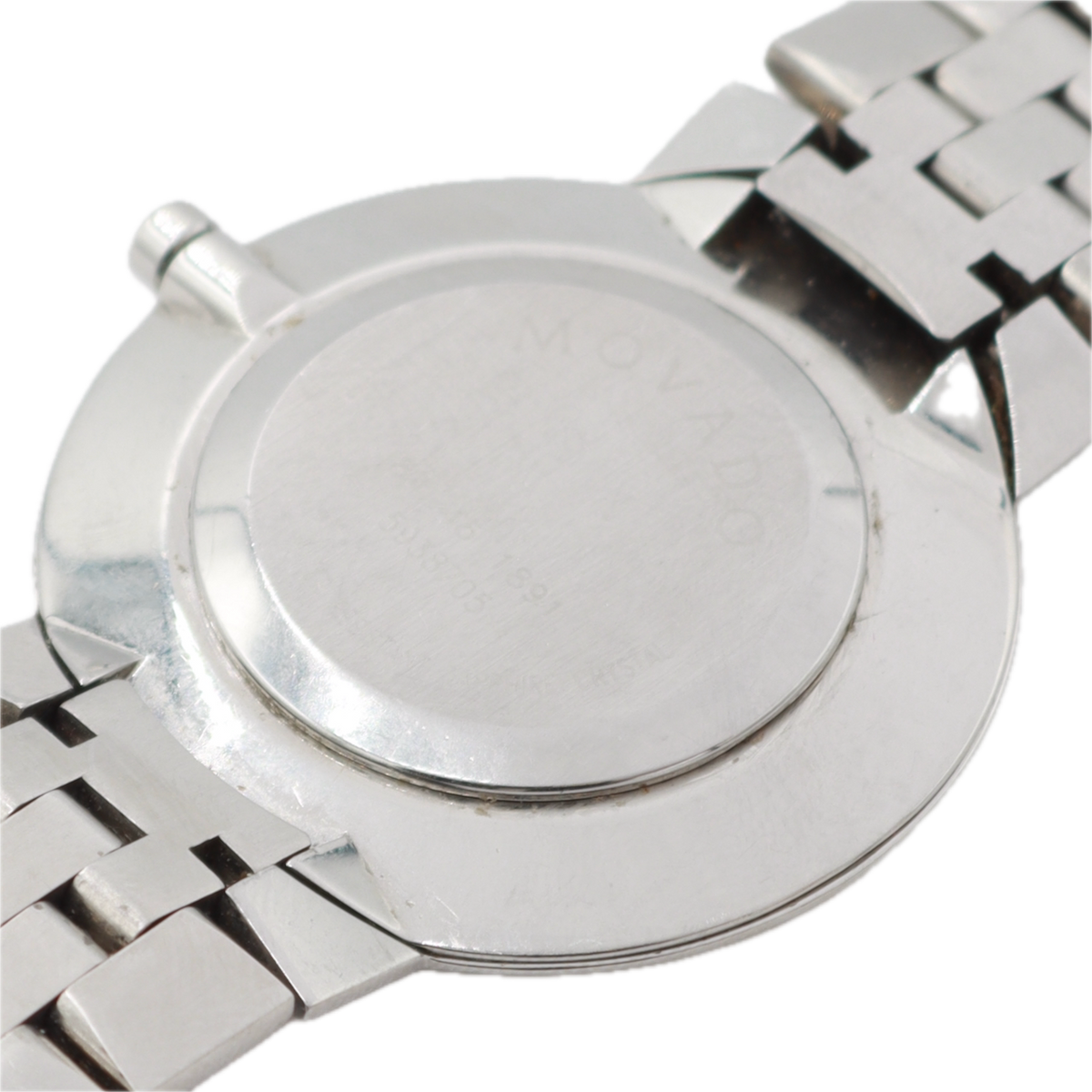 Vintage Movado 84 45 1891 Museum Black Men's Quartz Wristwatch SteelFull Set