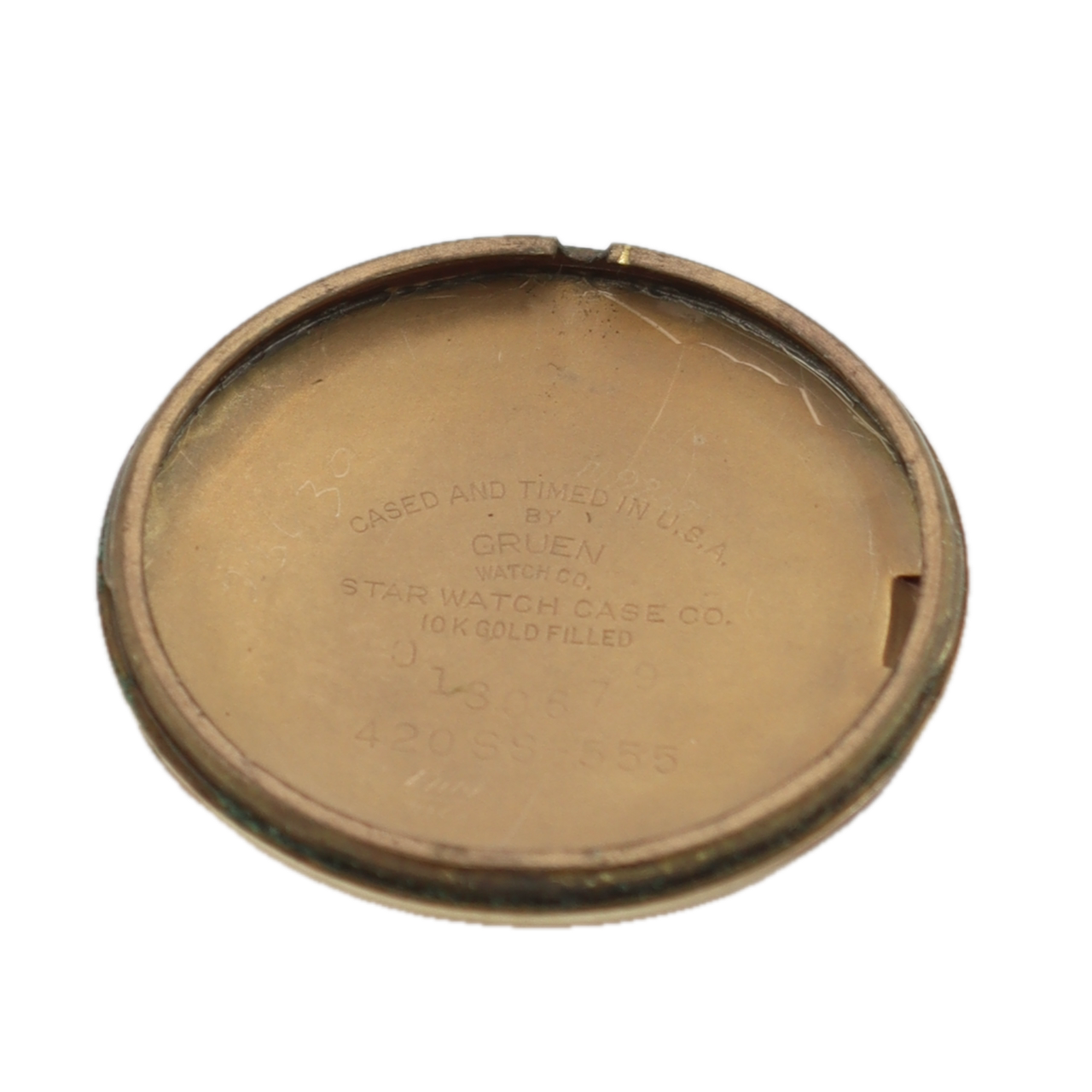 Vintage Gruen 420SS-555 Pan Am Men's Mechanical Wristwatch Swiss 10k GF