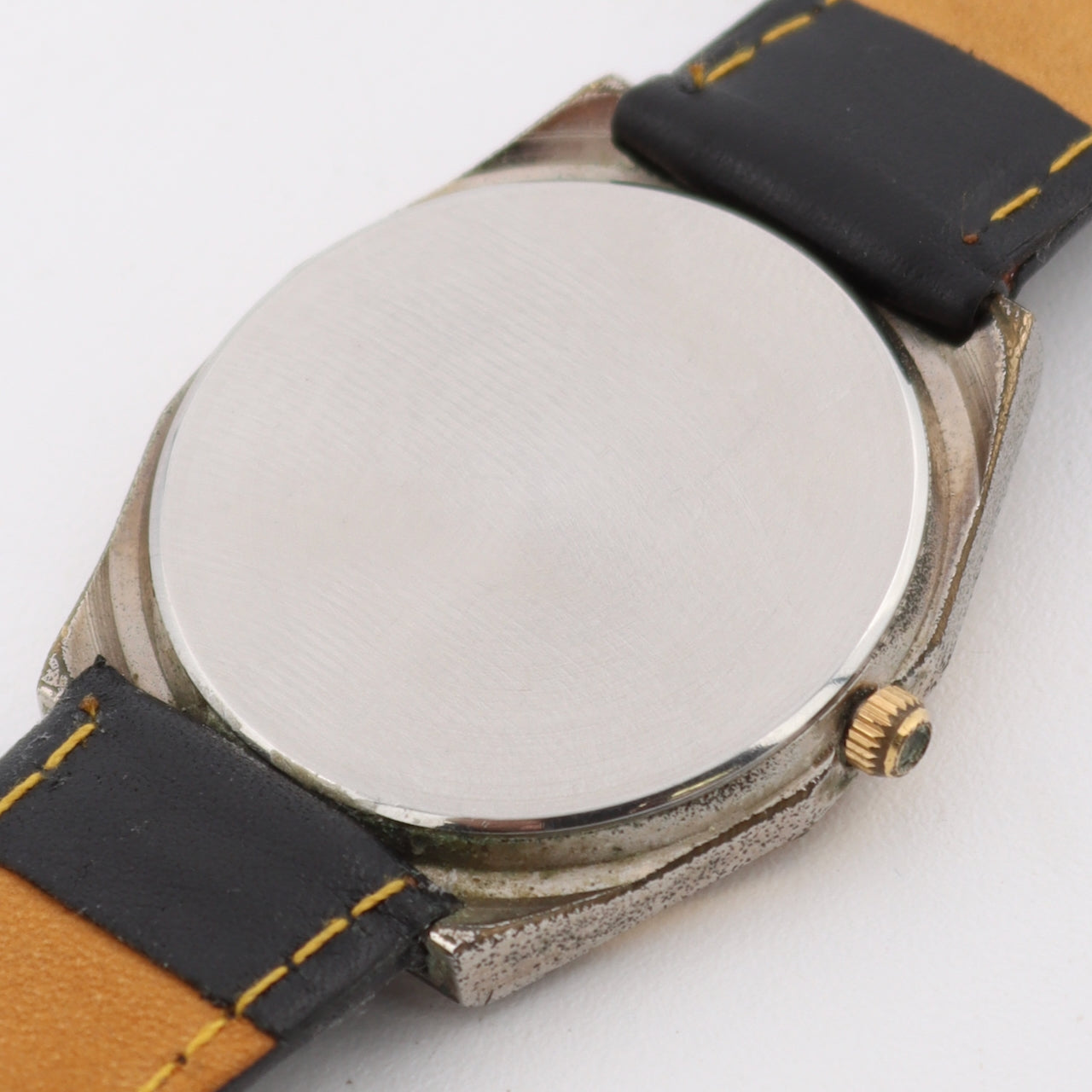 Vintage 33mm Gruen Precision Men's Quartz Wristwatch West Germany Gold Stripes