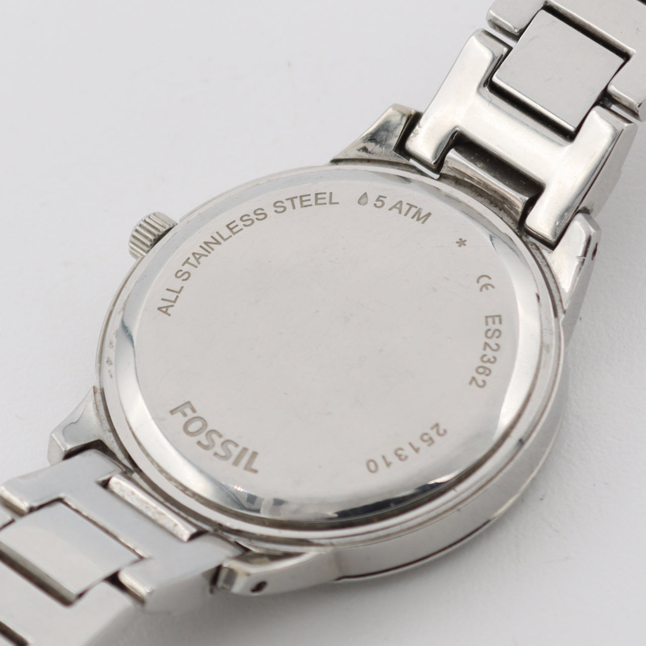 34mm Fossil ES2362 Jesse Three-Hand Ladies Quartz Wristwatch Crystal Accents