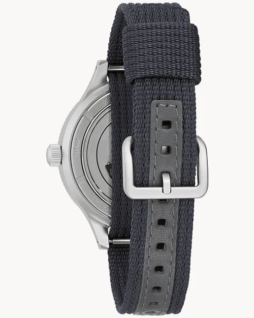 41mm Bulova 98A266 Mil-Ships Black Men's Automatic Wristwatch Steel 666Ft/20Bar