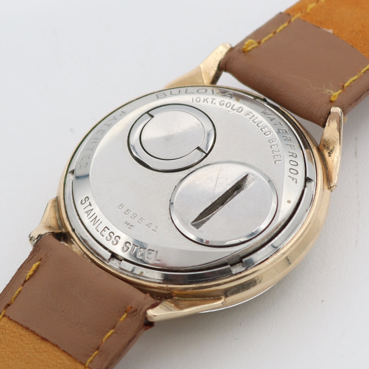 Vintage 34mm 1966 Accutron Sunburst Men's Tuning Fork Wristwatch 214 USA 10k GF