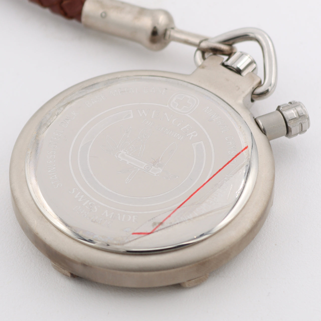 Wenger SMT Design Alarm Men's Quartz Pocket Watch Swiss W/ Leather Pouch & Box