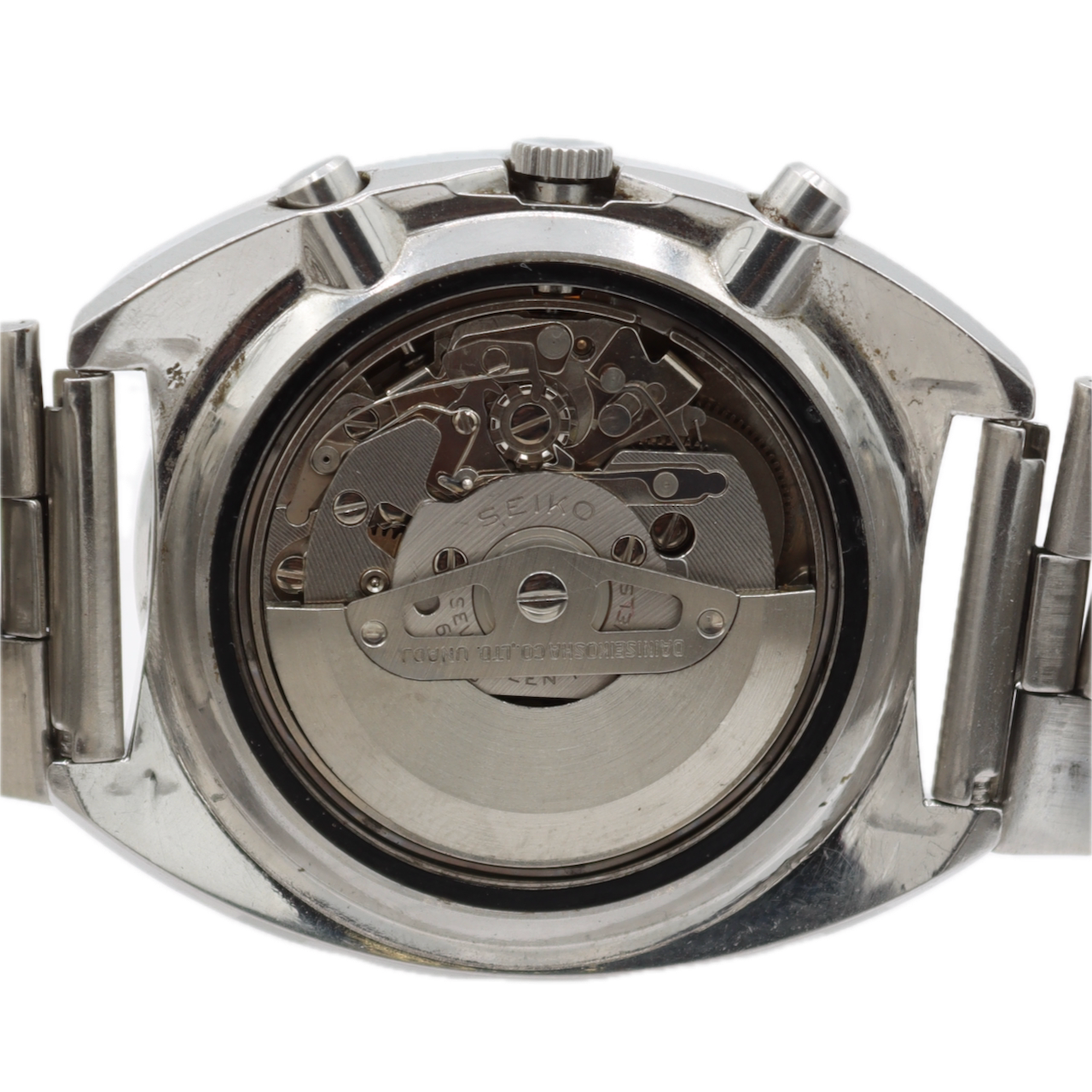 Vintage Seiko 6139-6005 Pogue Men's Automatic Chronograph Wristwatch Japan Steel