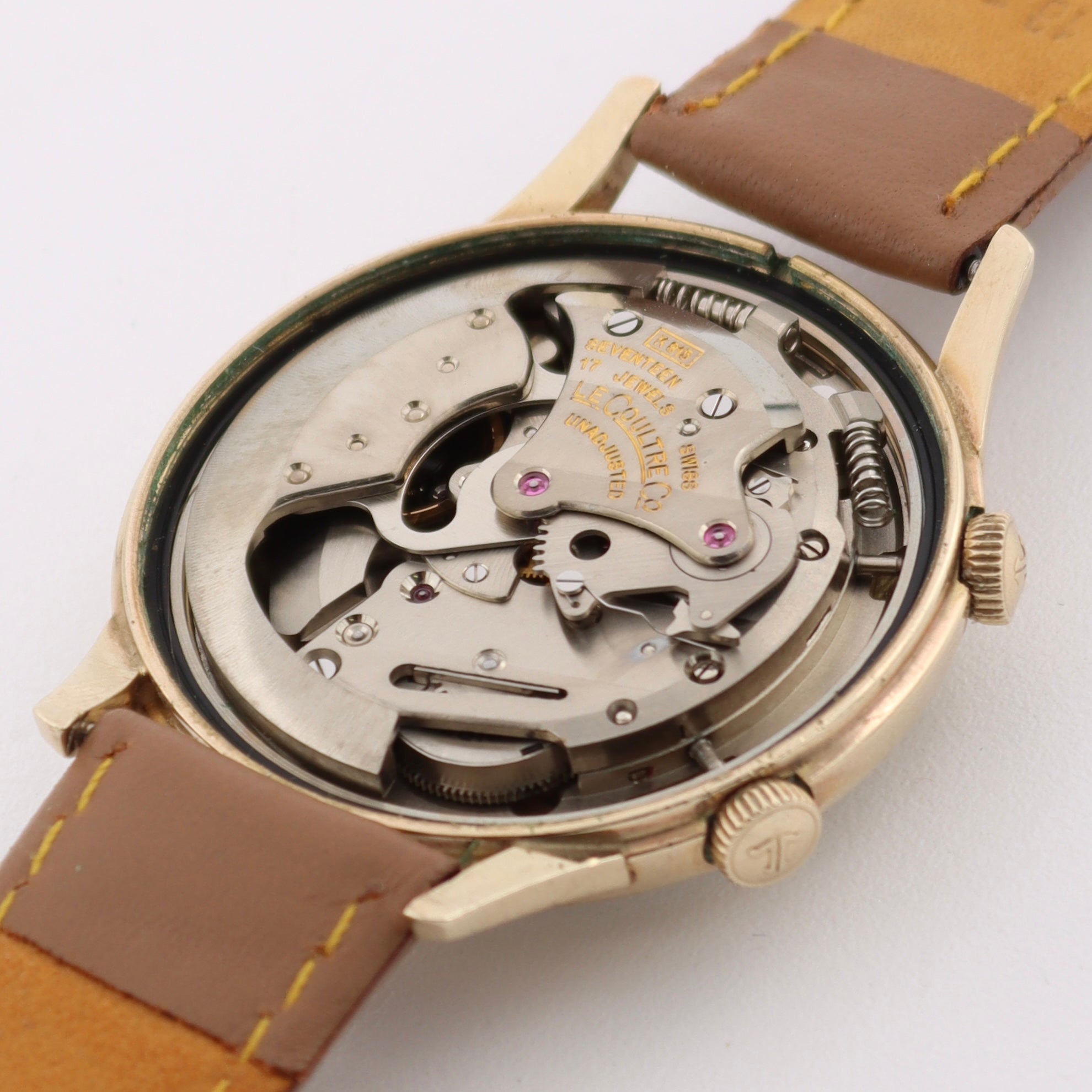Vintage 38mm LeCoultre Memovox Jumbo Men's Automatic Alarm Wristwatch 10k GF
