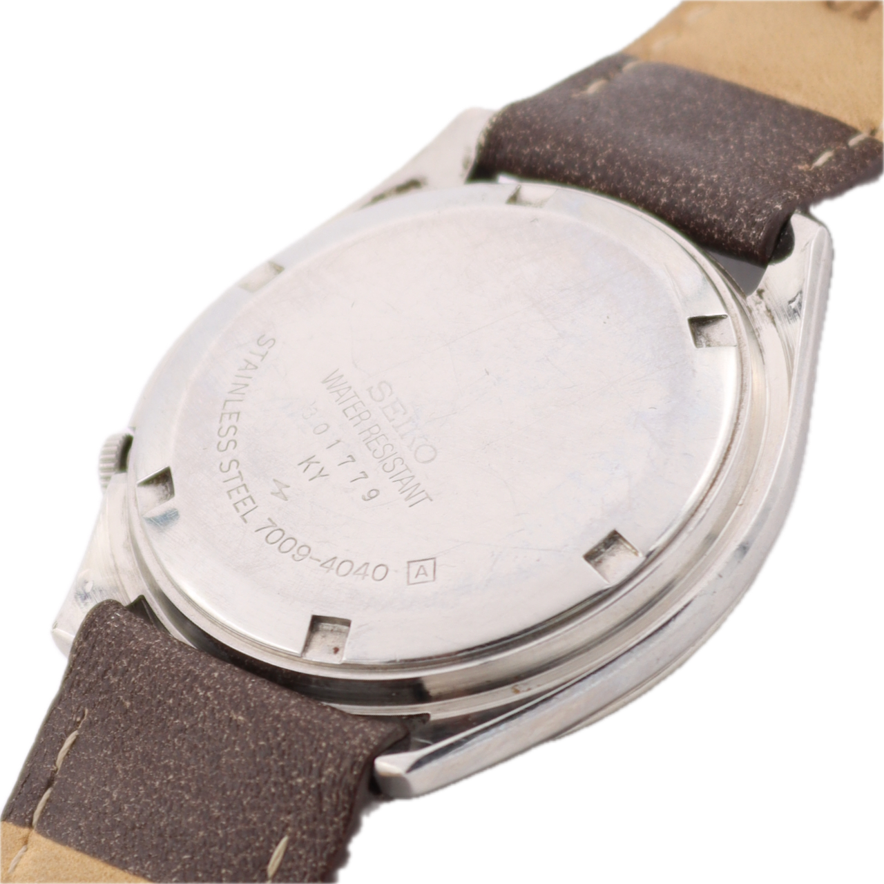 Vintage 37mm Seiko 5 Automatic 7009-4040 Men's Wristwatch Stainless Steel