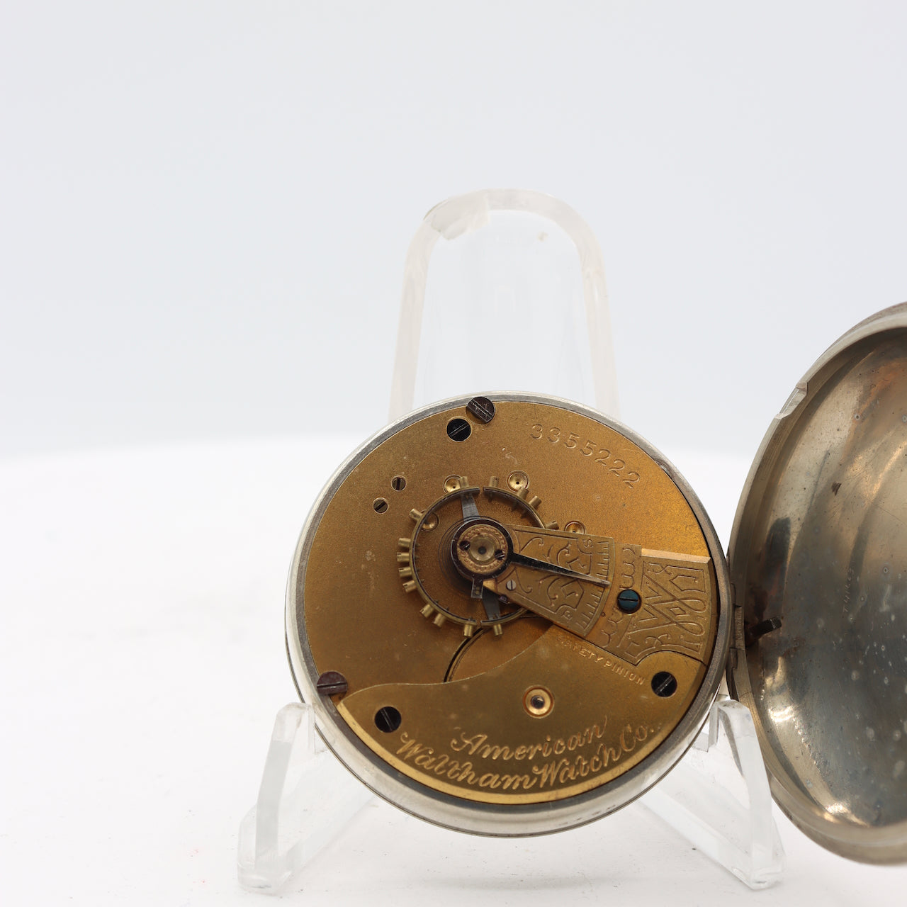 Antique 18s 1887 Waltham Coin Edge Mechanical Pocket Watch 1 NickelUSA
