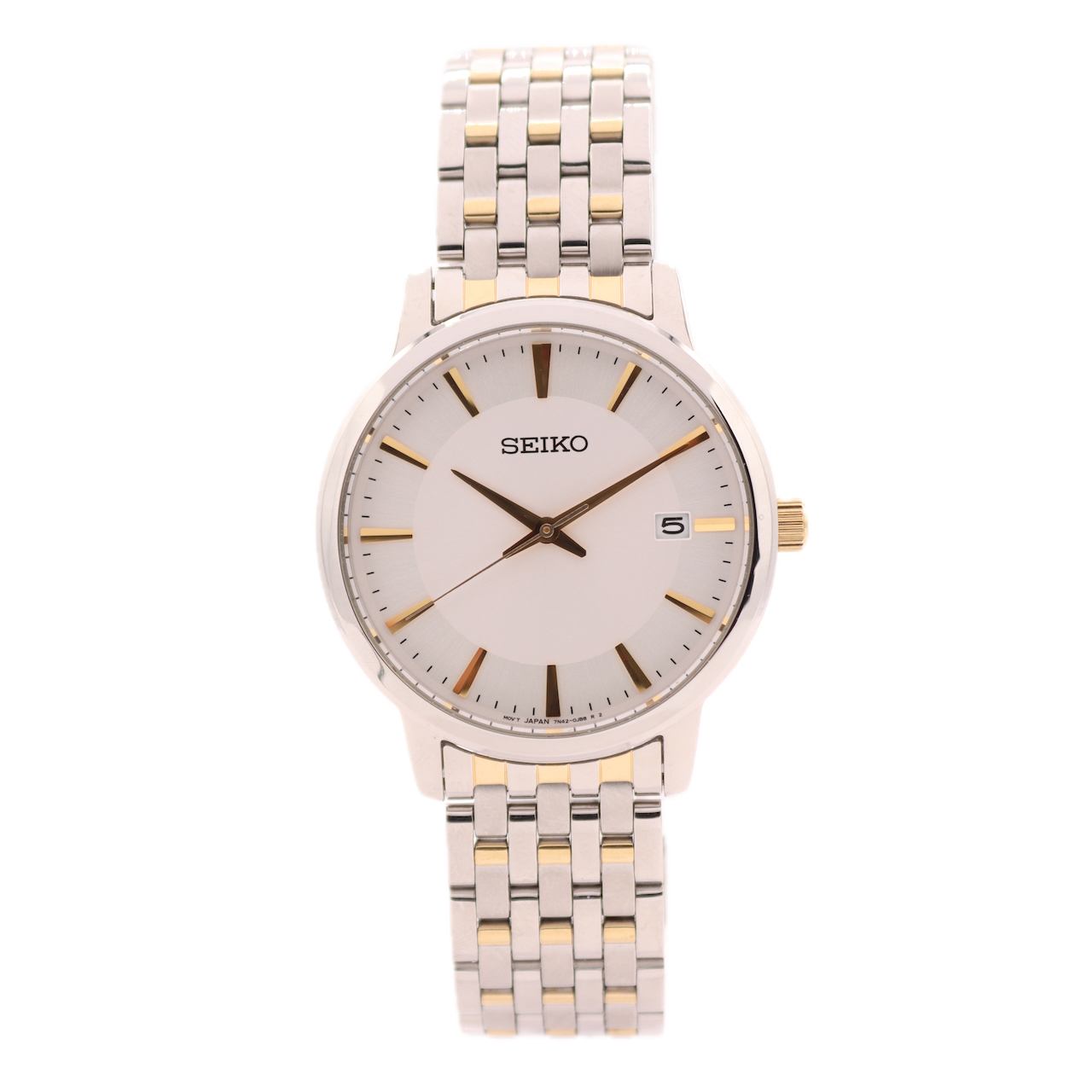 Vintage Seiko White Dial Date 7N42-0FG0