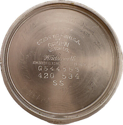 Vintage Gruen Pan Am / America Men's Wristwatch 420 SS Gold Filled Two Tone