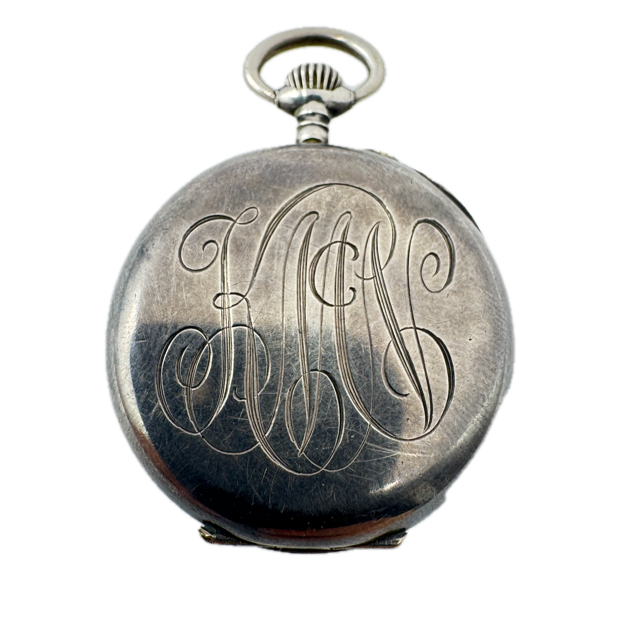 Antique Unbranded Mechanical Pin Set Pocket Watch Sterling Silver Swiss Made