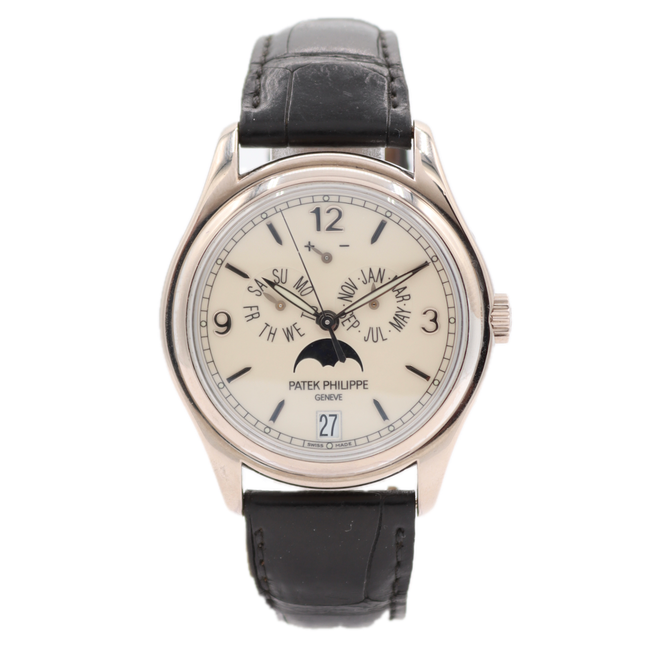 38mm Patek Philippe Annual Calendar Men's 5146G-001 Wristwatch 18k White Gold