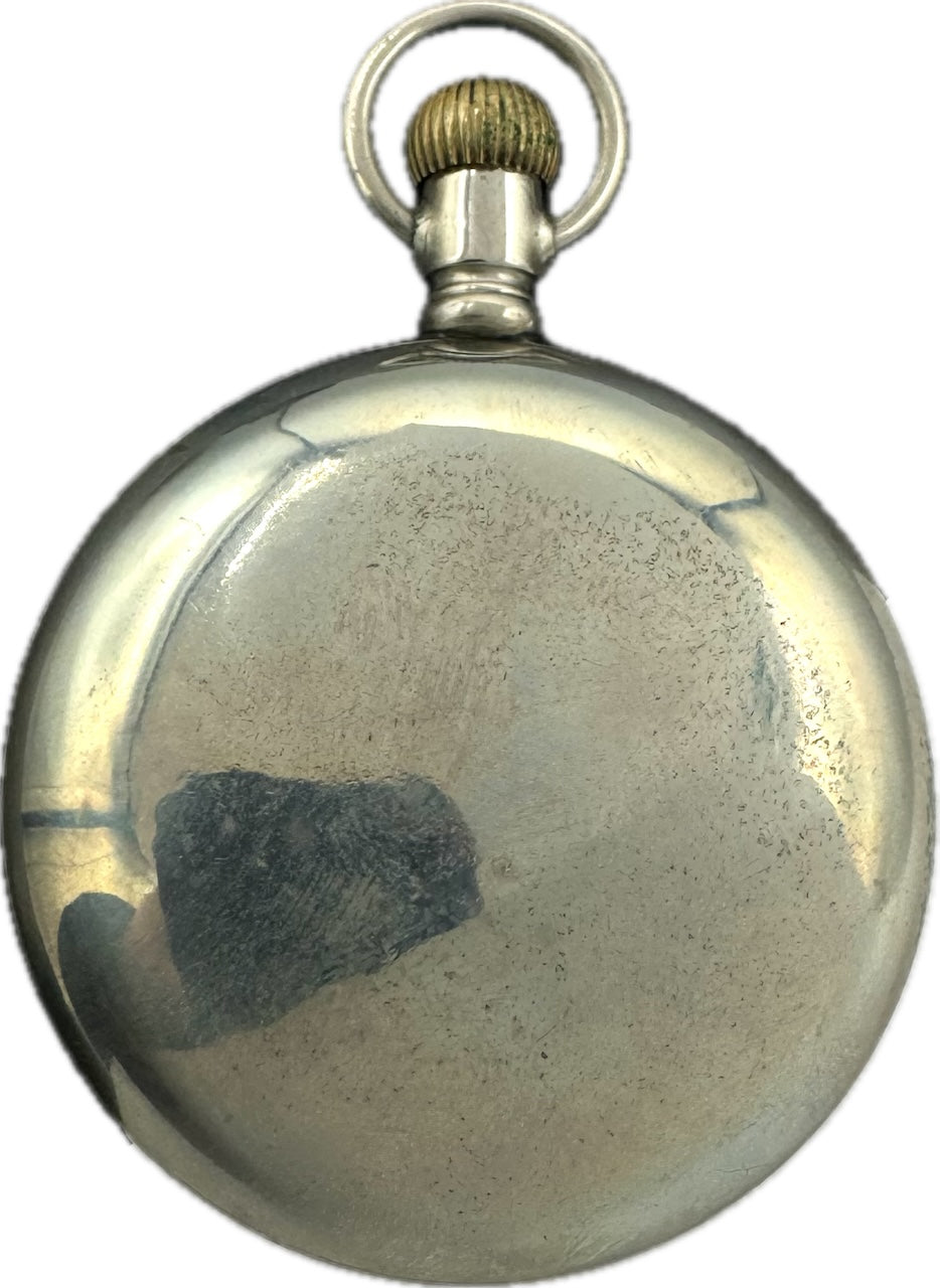 Antique 18 Size Keystone Dust Proof Open Face Pocket Watch Silverode Coin Edge