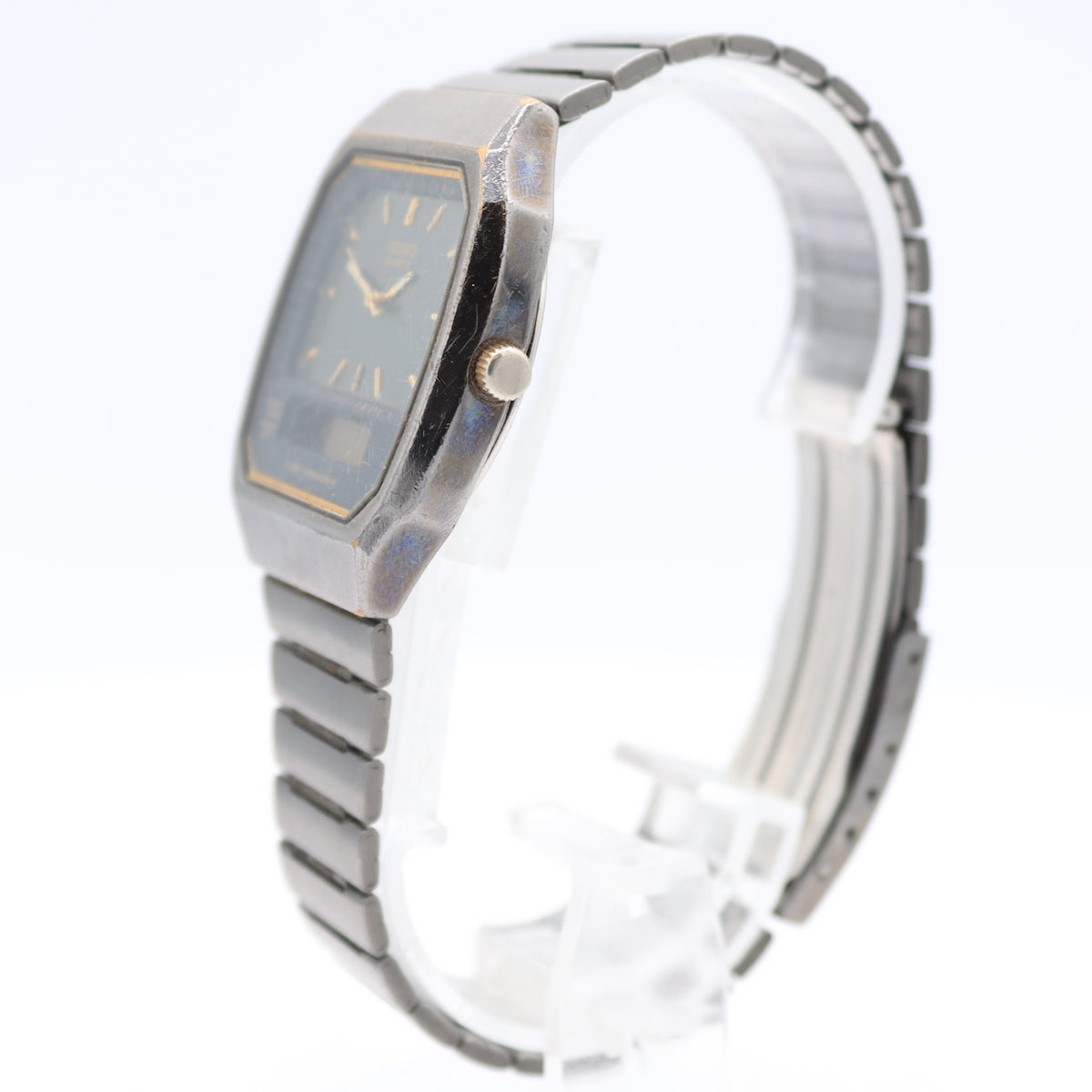 Vintage 1992 Seiko H601-5479 Ana Digi Men's Quartz LCD Wristwatch Japan PVD