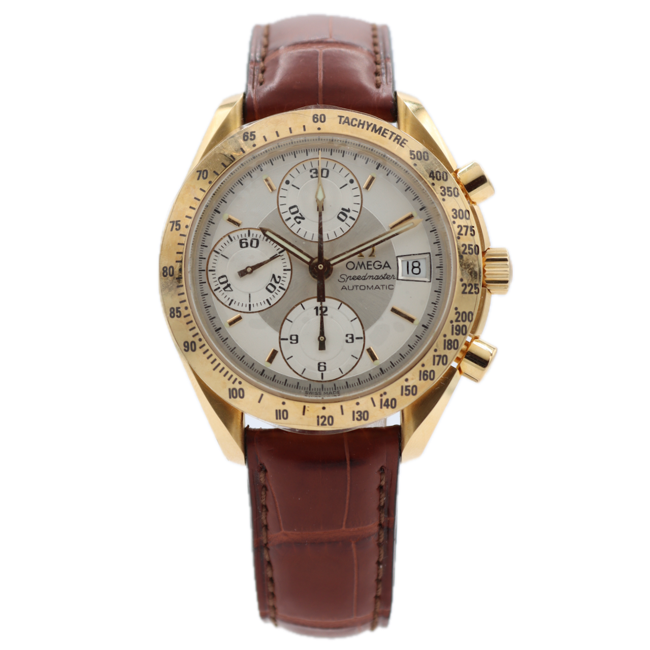 1998 Omega 3613.30.02 Speedmaster Date Men's Automatic Wristwatch Swiss 18kGold