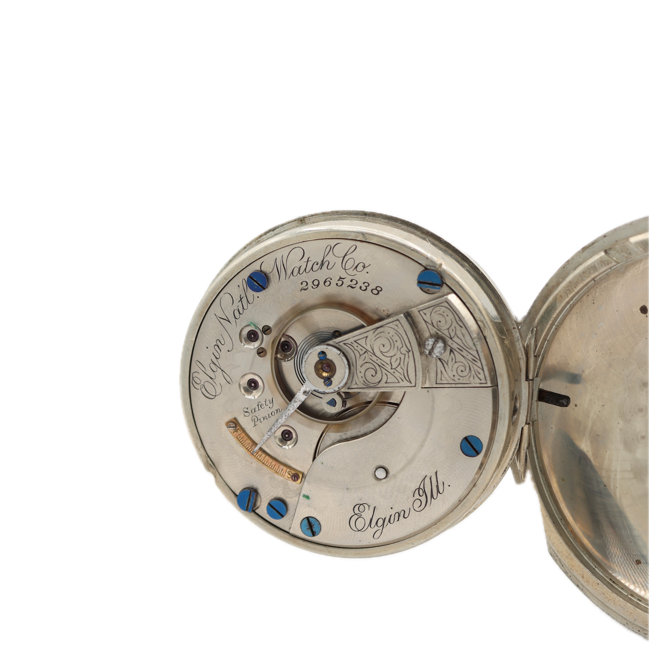 Antique 18s 1888 Elgin Swingout Coin Edge Mechanical Pocket Watch 43 NickelUSA