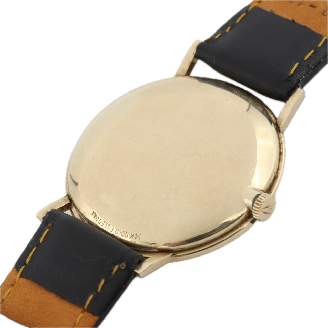 1960 Omega P-6286 Sunburst Men's Mechanical Wristwatch 600 Swiss 14k GF W/ Box