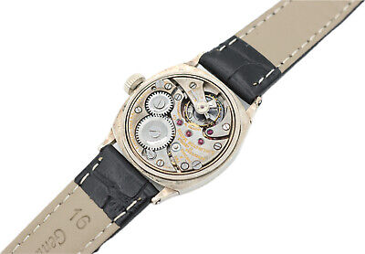 Vintage Burlington Men's Mechanical Wristwatch Barbezat Bole Swiss 14k GF