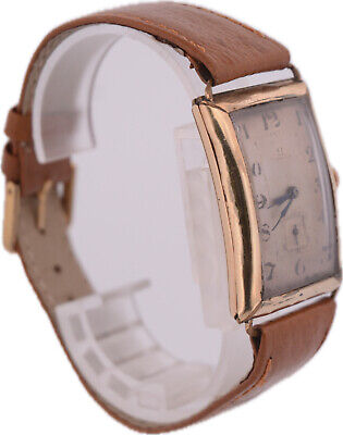 Vintage Omega Wire Lug Tank Men's Mechanical Wristwatch 23.7S T2 Gold Filled