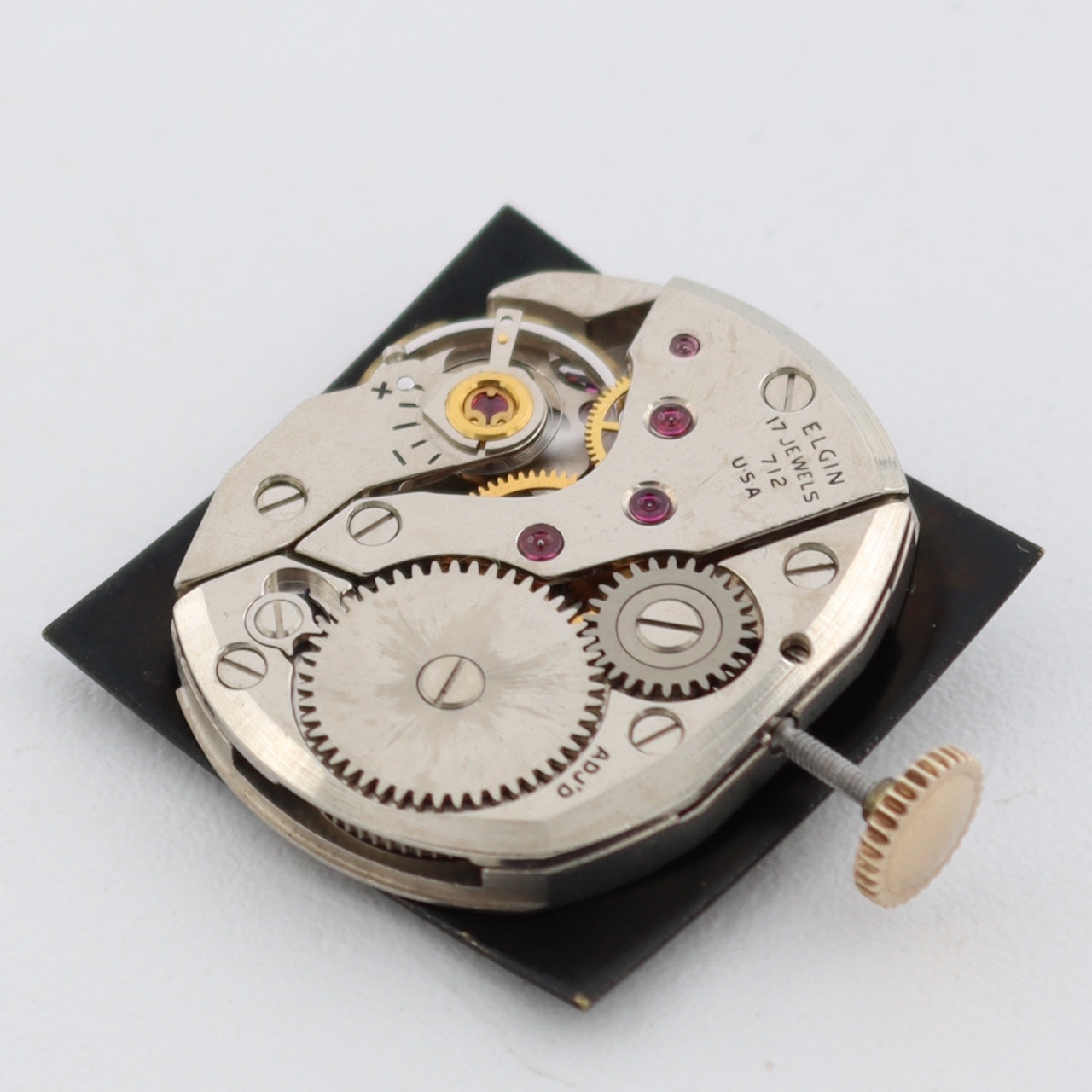 Vintage 28mm Elgin 9501 Huron Men's Mechanical Wristwatch USA 10k RGP Running