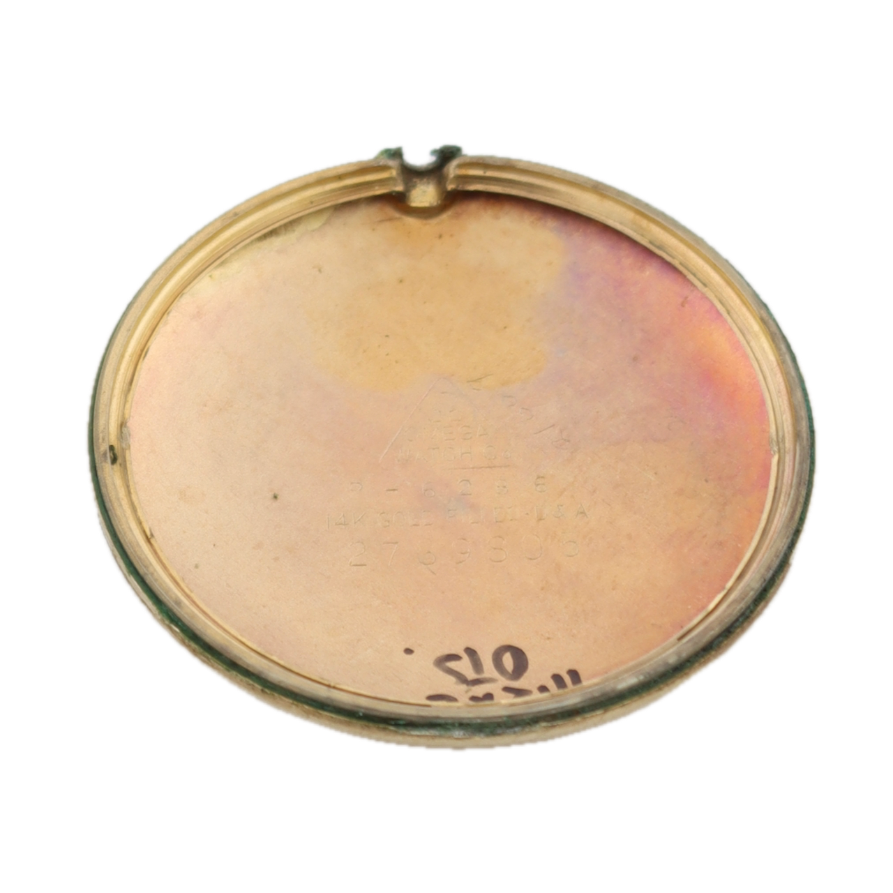 1960 Omega P-6286 Sunburst Men's Mechanical Wristwatch 600 Swiss 14k GF W/ Box