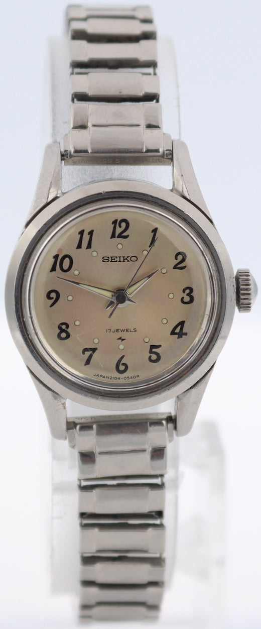 Vintage Seiko 2104-0138 Sunburst Ladies Mechanical Wristwatch 2104 Japan Steel