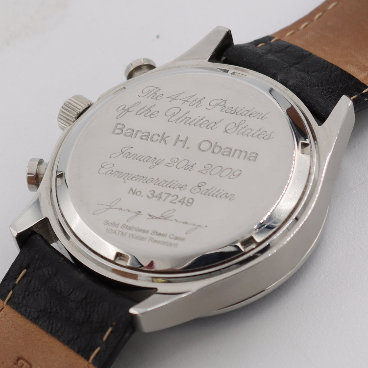 41mm 2009 Jorg Gray JG6500 Obama Edition Men's Quartz Wristwatch Steel