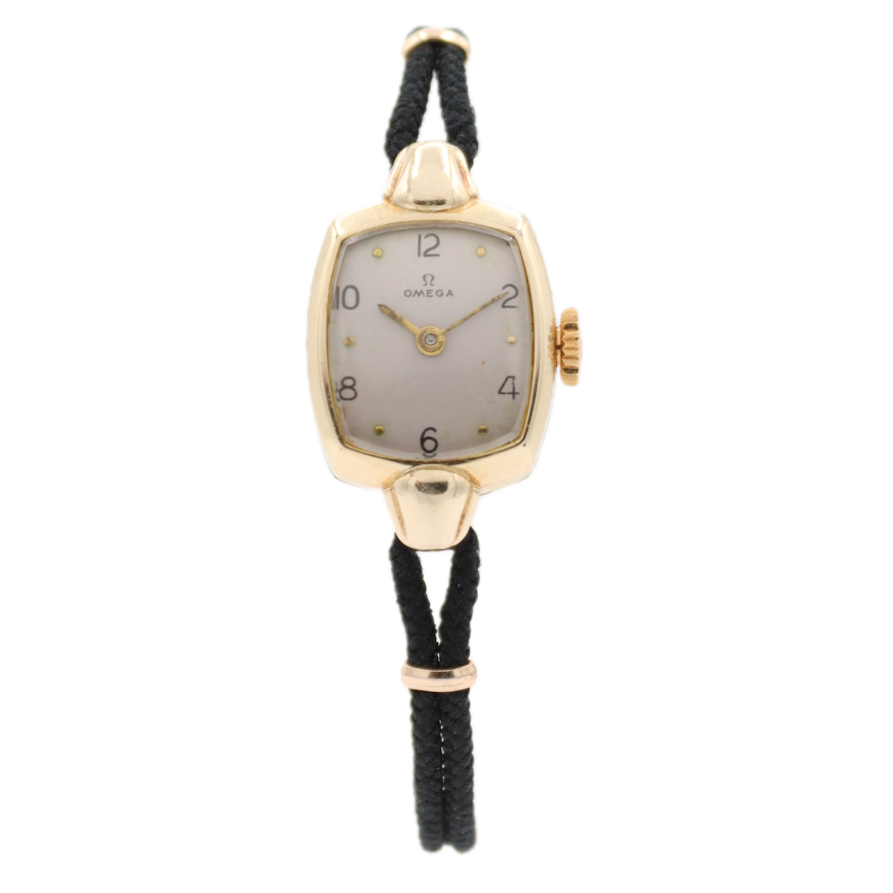 Vintage 15.5mm 1947 Omega Cocktail 17J Ladies Mechanical Wristwatch Swiss 14k GF