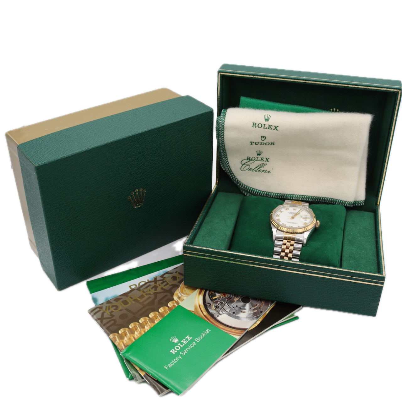 1996 Rolex 16233 Datejust Roman Men's Automatic Wristwatch Steel & GoldFull Set