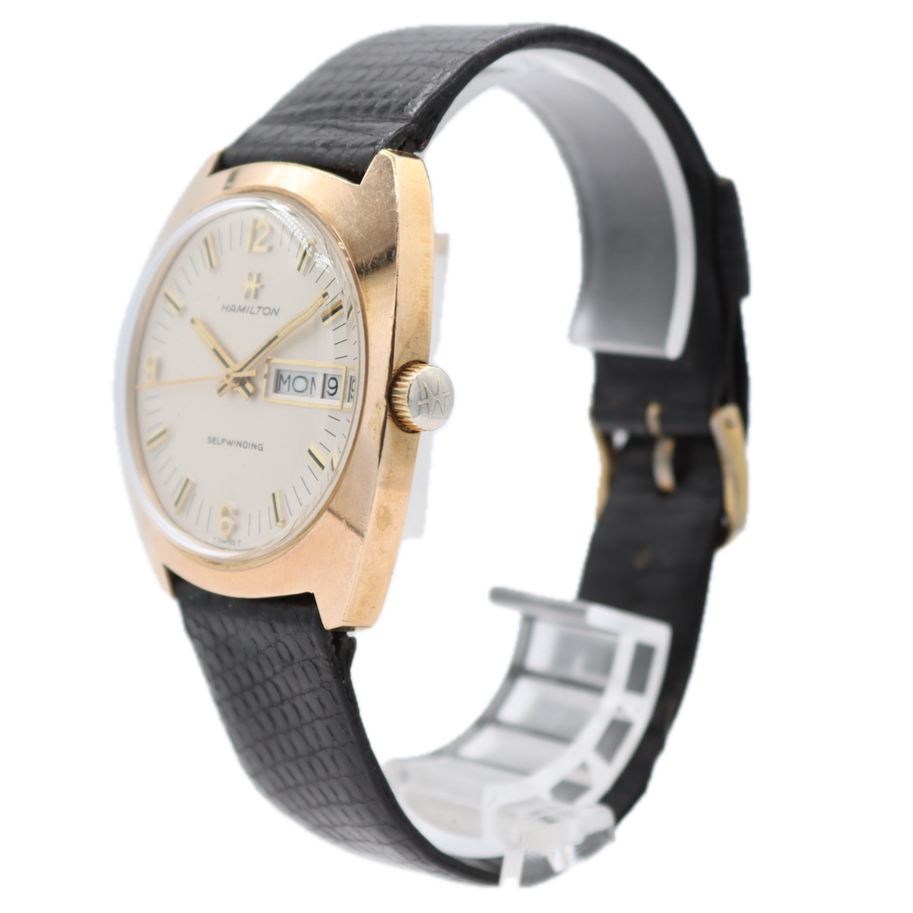Vintage Hamilton 837.023-14 Day Date Men's Automatic Wristwatch 837 Gold Tone