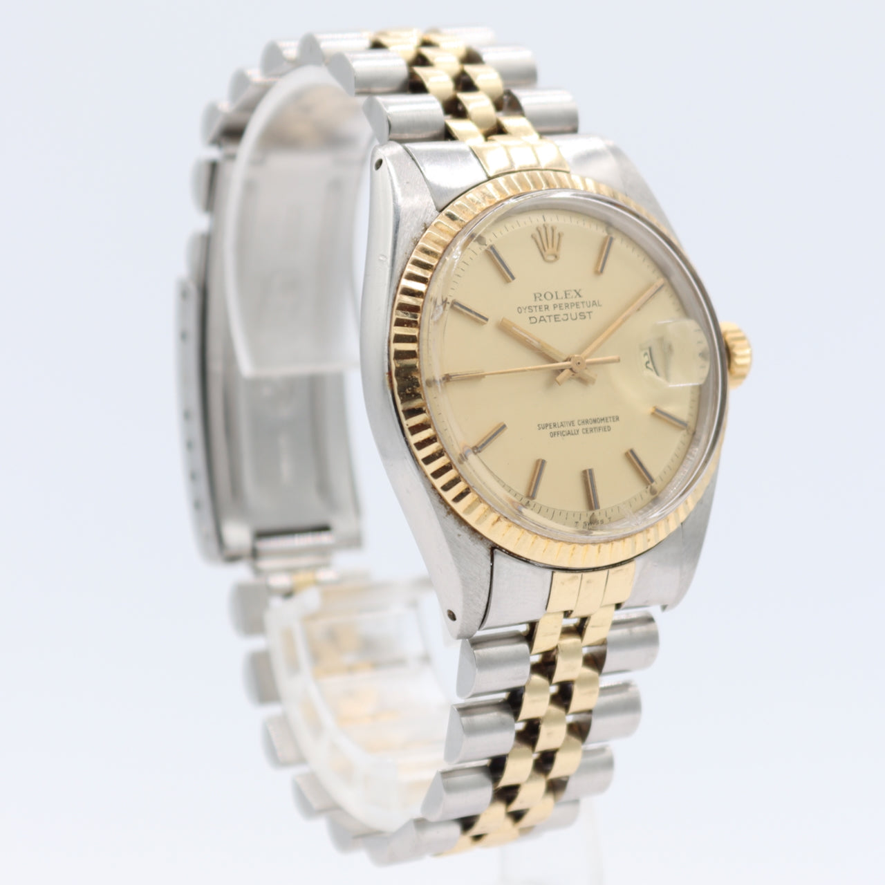 Vintage 1974 Rolex 1601 Datejust Men's Automatic Wristwatch Swiss Steel Fluted