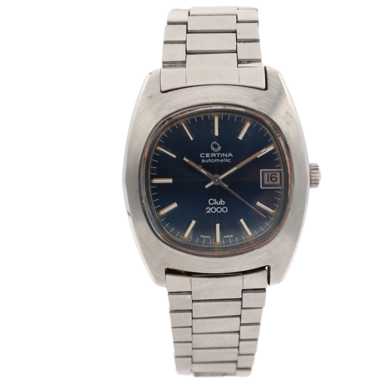 Vintage 36mm Certina Club 2000 Men's Automatic Wristwatch 25-651M Swiss Steel